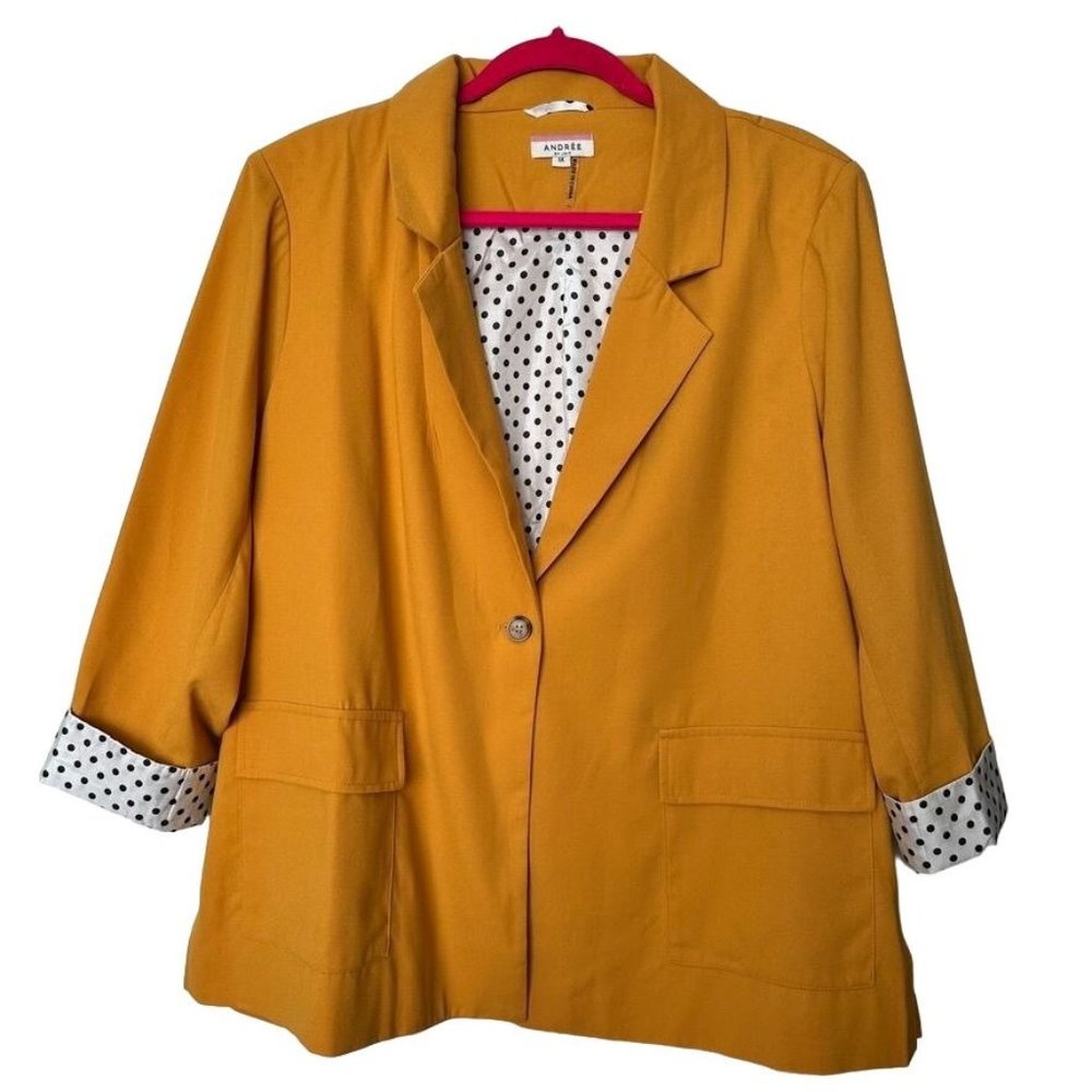 ANDREE BY UNIT Mustard Yellow Blazer